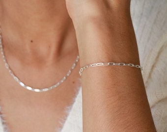 Minimalist silver bracelet, sterling silver jewelry, chain bracelet, womens bracelet, boho bracelet, silver jewelry, simple bracelet