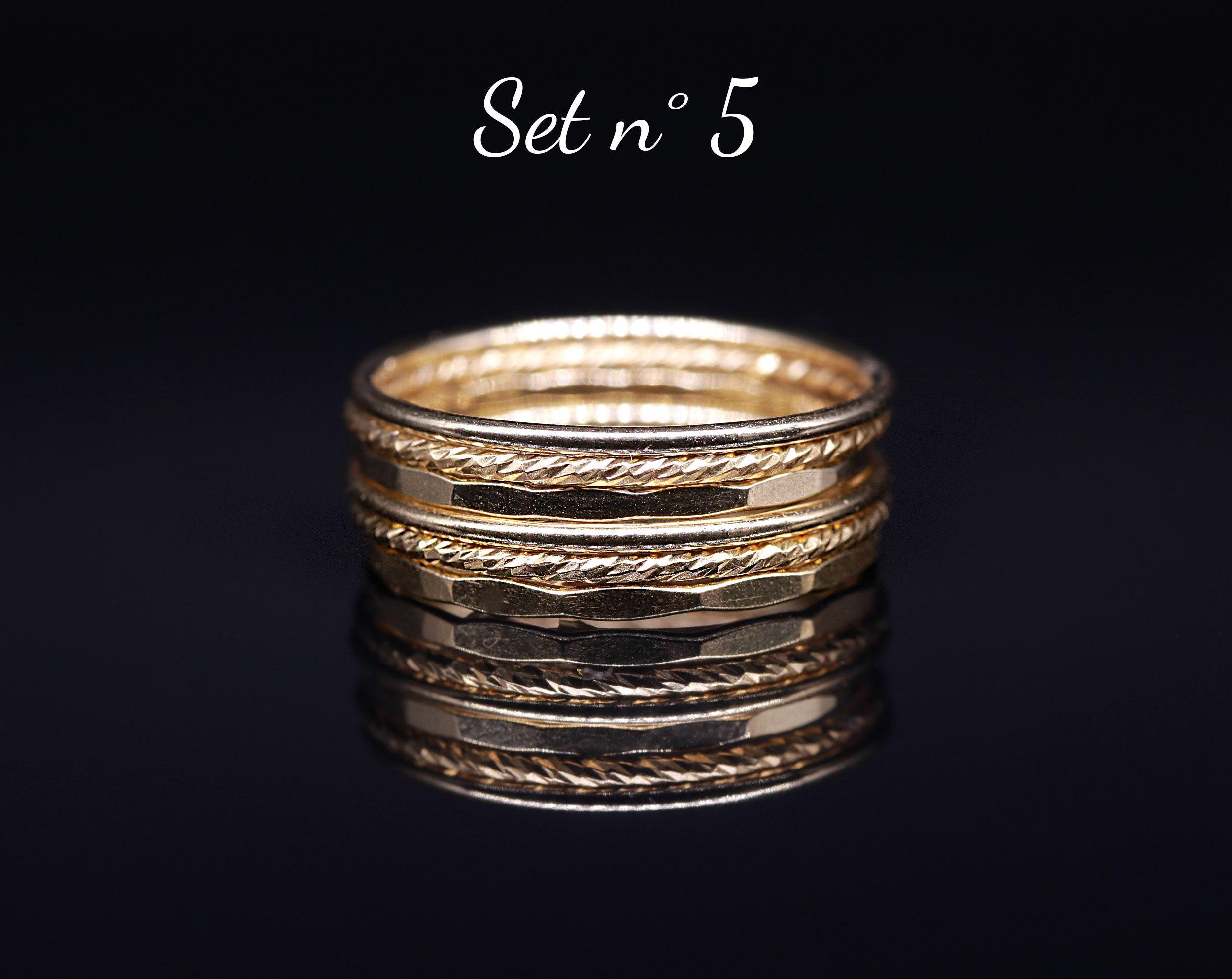 Ring waves kleur goud | Verstelbare ringen kopen