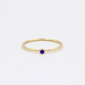 Lapis lazuli ring, natural stone, gold ring, minimalist ring, 14k gold filled, tiny ring, birthstone ring, lapis lazuli jewelry, women ring