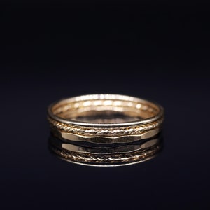 3 Gold Rings Set, Stacking Ring, 14k Gold Filled, Midi Rings, Rings for ...