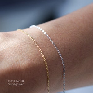 Bracelet pierre de lune, or rempli 14k, bracelet minimaliste, pierre brute, bracelet cristal, bracelet mariage, bracelet femme, bijou argent image 9