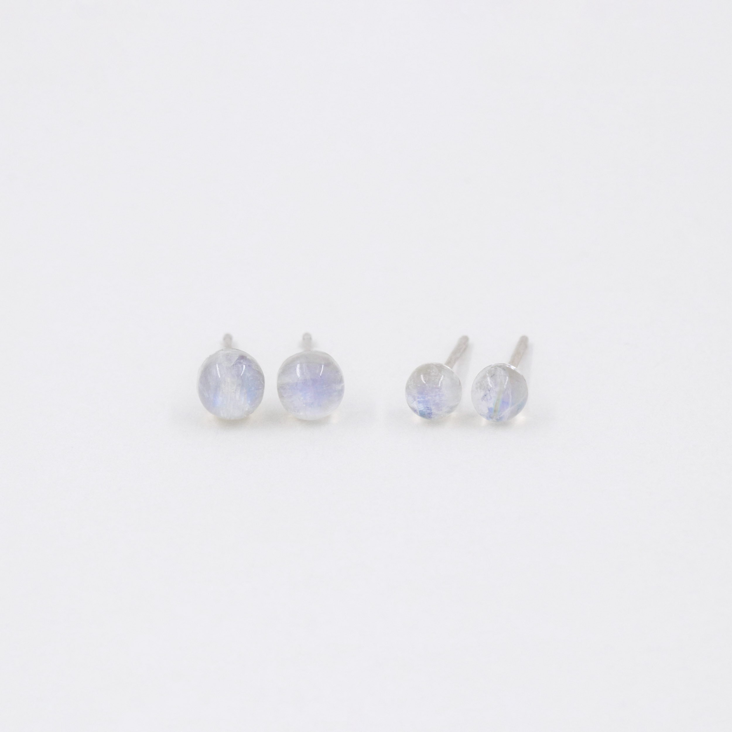 Moonstone studs, silver earrings, minimalist earrings, tiny studs, natural stones, moonstone jewelry, sterling silver, birthstones