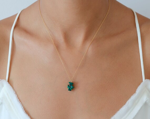 Malachite necklace modern necklace boho necklace malachite jewelry