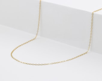 Collier minimaliste, collier fin, chaîne simple, or rempli 14k, collier argent, argent massif, petit collier, collier superposé