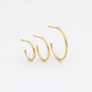 Gold hoops, 14k gold filled, minimalist earrings, hoop earrings, thin hoops, s925 silver, mini hoops, sterling silver, women earrings