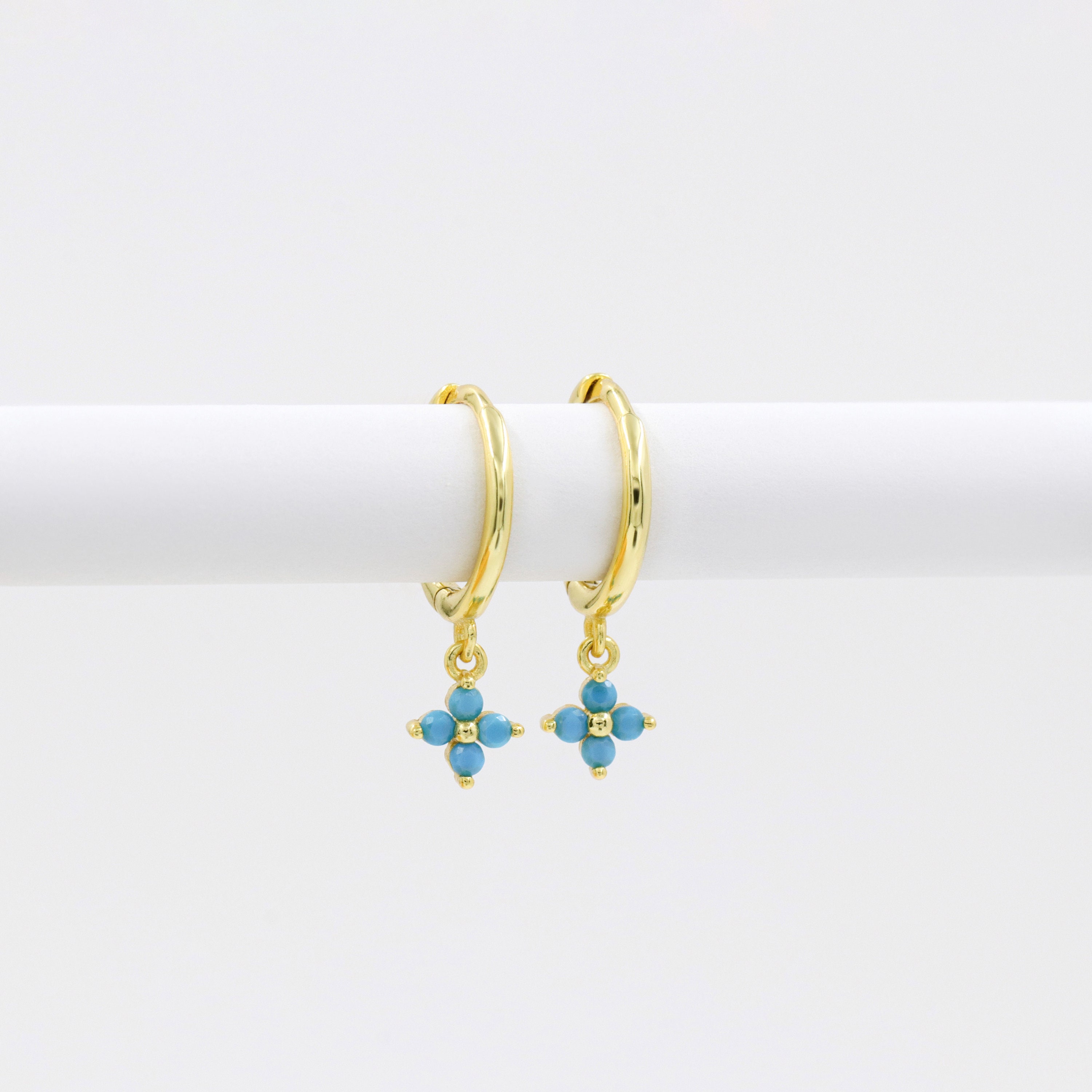 Turquoise earrings, sterling silver, dainty earrings, minimalist earrings, small earrings, gold earrings, womens jewelry, turquoise jewelry