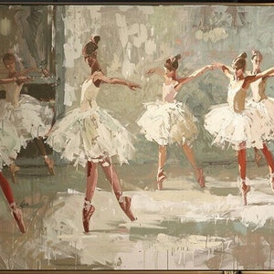 Ballerina Vintage Painting | Ballet Dancer Art Print | 1886 Dance Studio Style l PRINTABLE Oil Panting l Download l 5 Sizes Available l 005