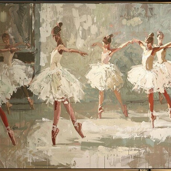 Tableau vintage ballerine | Impression d'art danseuse de ballet | Style studio de danse 1886 l IMPRIMABLE peinture à l'huile l Téléchargement l 5 tailles disponibles l 005