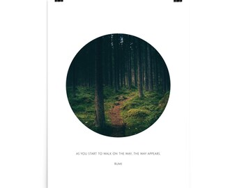 Rumi Poetry Poster Etsy