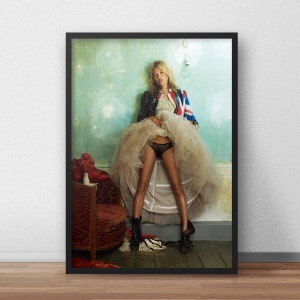 Kate Moss Canvas Wall Art Fashion Print Kate Moss Print Kate Moss Wall Art Fashion Wall Decor Kate Moss Photo Kate Moss Art
