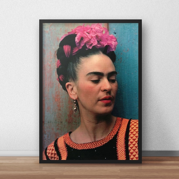 Frida Kahlo Art print, Frida Kahlo Print Photography, Frida, Celebrity Artist Poster, Art, Frida Kahlo Wall Art