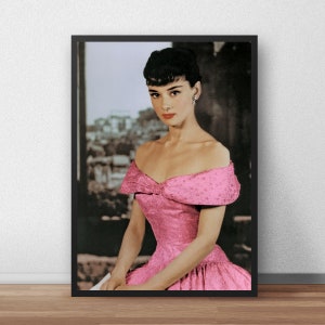 Audrey Hepburn Filmposter, Modedruck, Vintage Fotografie, Audrey Hepburn Poster, Druck, Wandkunst, Hollywood Celebrity
