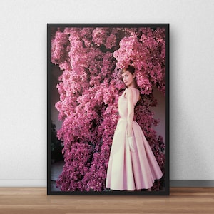 Audrey Hepburn, mode print, vintage fotografie, Audrey Hepburn poster, afdrukken, kunst aan de muur, hollywood celebrity