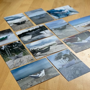 Postkarten 12er Set „Papierboote“ Grußkarten Karten Postkarte Einladungskarten Papierschiff Maritime Karte Meer Ostsee Nordsee Geschenk