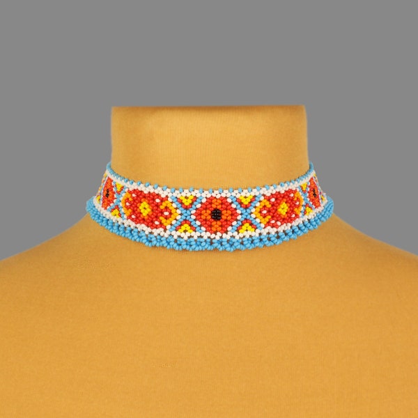 Minimalist bead choker ukraine jewelry, Bead choker necklace for women