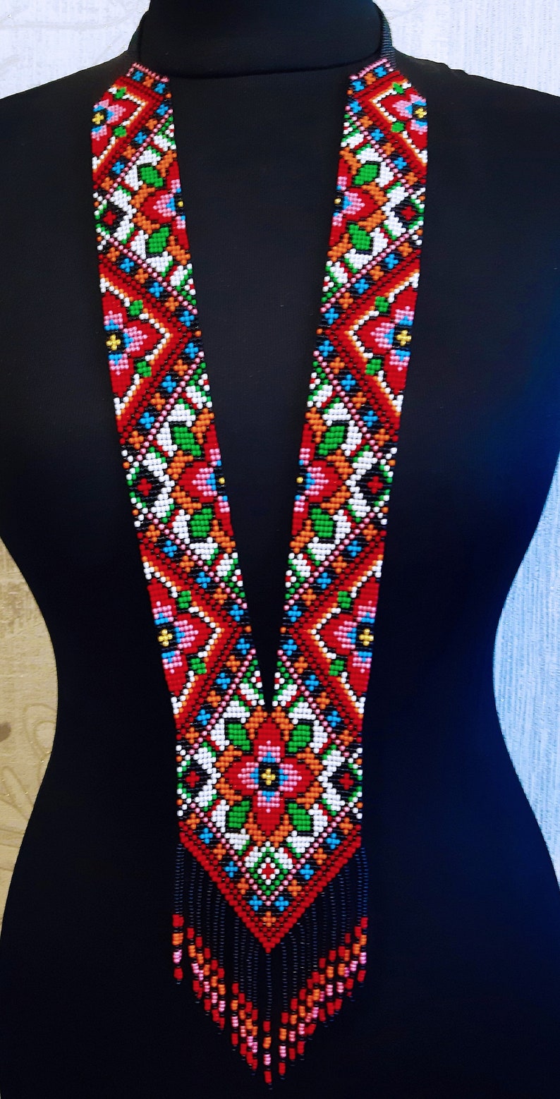 Gerdan Traditional Ukrainian necklace Beaded jewelry Etsy