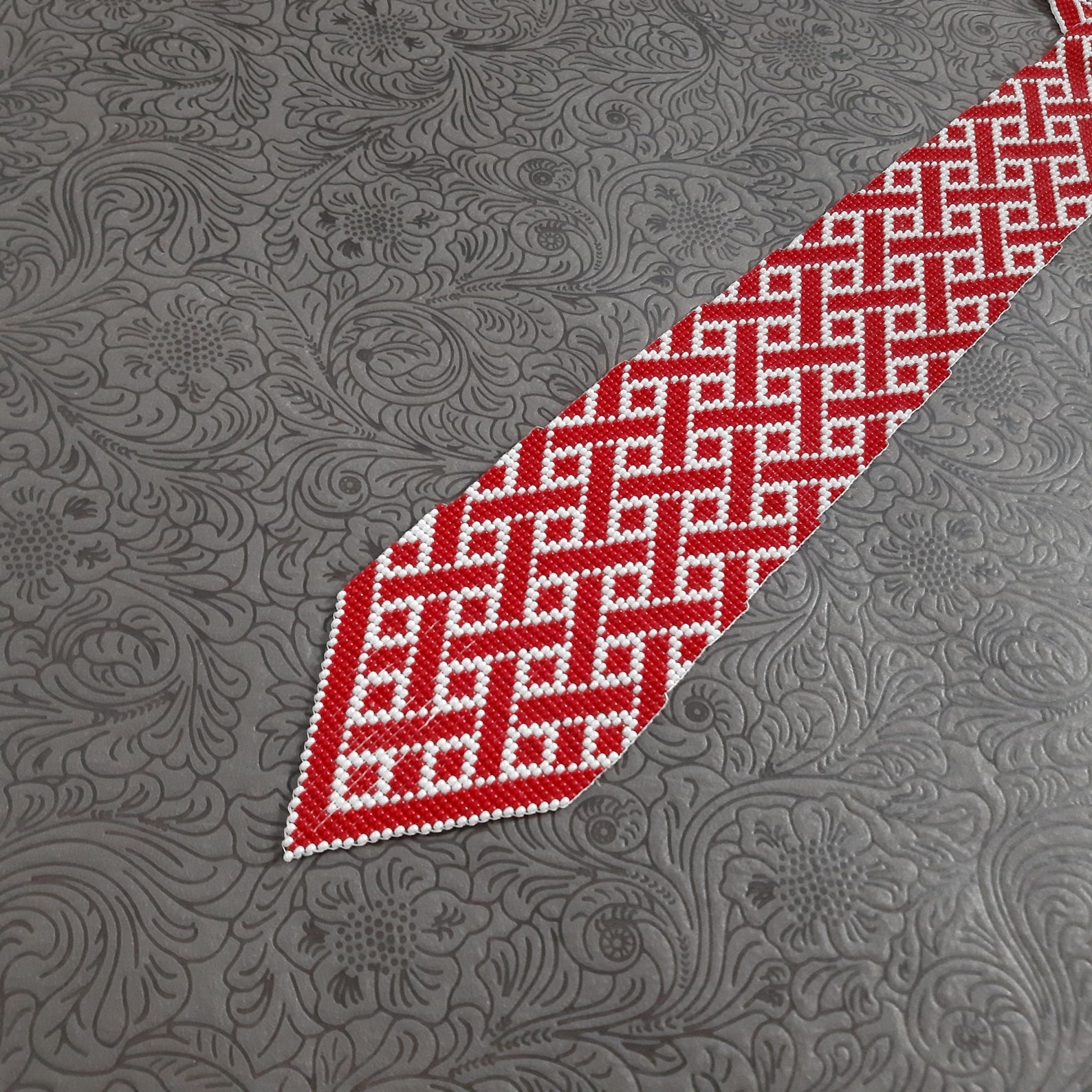 beaded neck tie