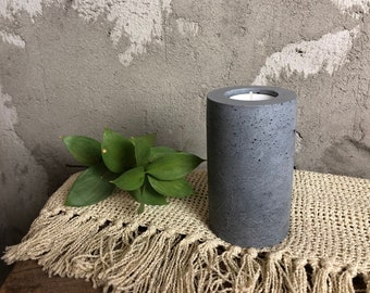 Concrete Candle Holder Handmade: Modern Minimalist Tea Light Candle Stick