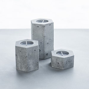 Concrete Candle Holders Set | Tea Light Holders Set | Table Décor