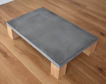 Table basse | Table en béton avec des jambes en | Table Top | Table basse en béton | Dessus de table basse