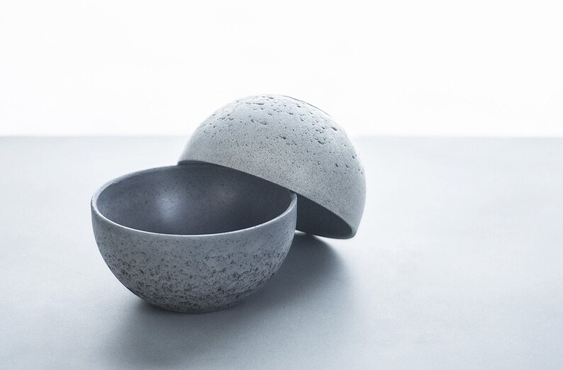 Concrete Serving Bowl Decorative Bowl Fruit Bowl Small Bowl Table Decor Concrete Decor image 7