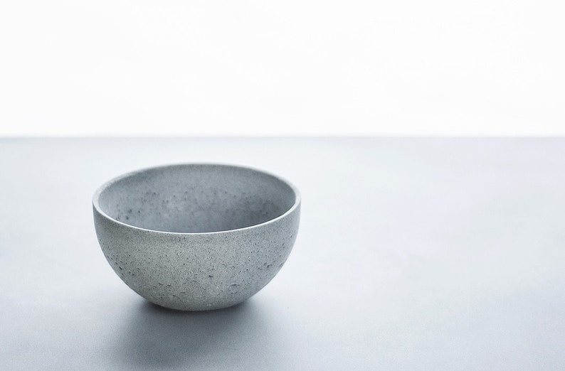 Concrete Serving Bowl Decorative Bowl Fruit Bowl Small Bowl Table Decor Concrete Decor Gray