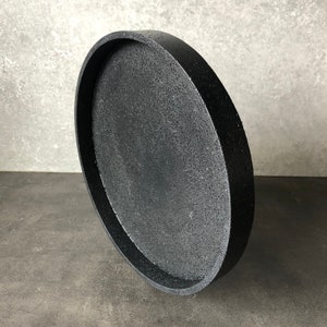 Circular Trays Exclusive line 10/25cm Concrete Decorative Tray Serving Tray Tray Preto