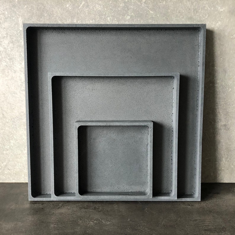 Decorative Concrete Tray Square Concrete Tray Antracite