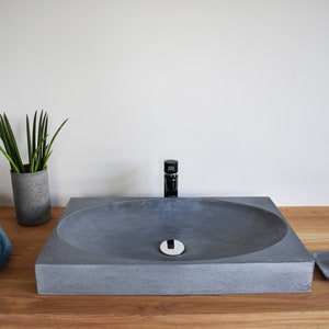 Concrete Bathroom Sink | Vessel Sink | Wash Basin | Countertop Sink | Concrete Vanity