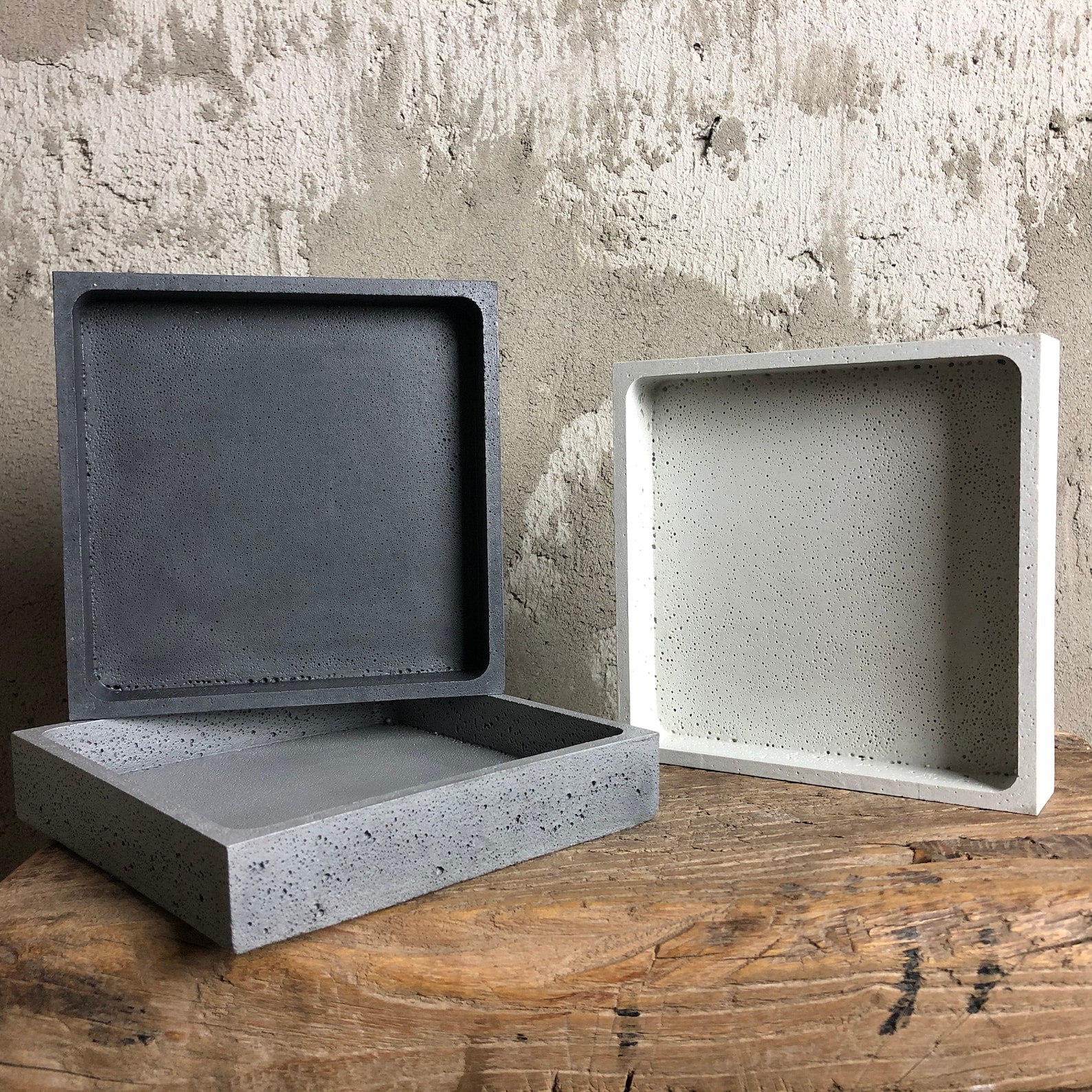 Decorative Concrete Tray Square Concrete Tray Etsy UK