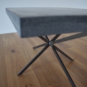 Handmade Concrete Coffee Table with Metal Frame