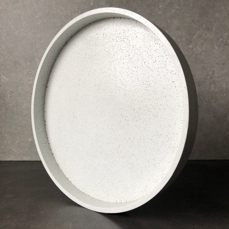 Circular Trays Exclusive line 10/25cm Concrete Decorative Tray Serving Tray Tray White