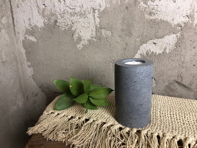 Concrete Candle Holder Concrete Candle Holder Candle Stick Etsy