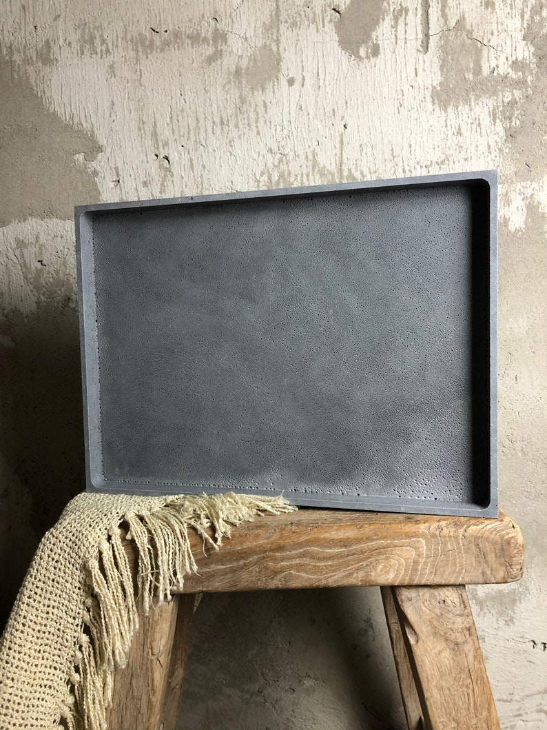 Decorative Tray Rectangle Tray Serving Tray Concrete Etsy