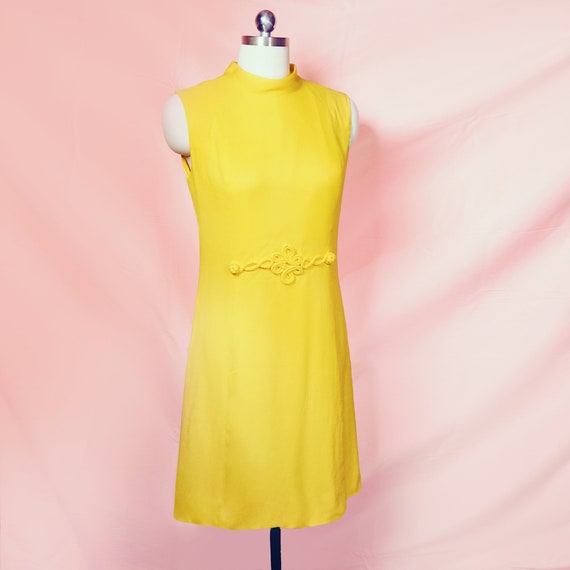 Vintage 60s Leslie Fay Original Mod Sheath Dress … - image 1
