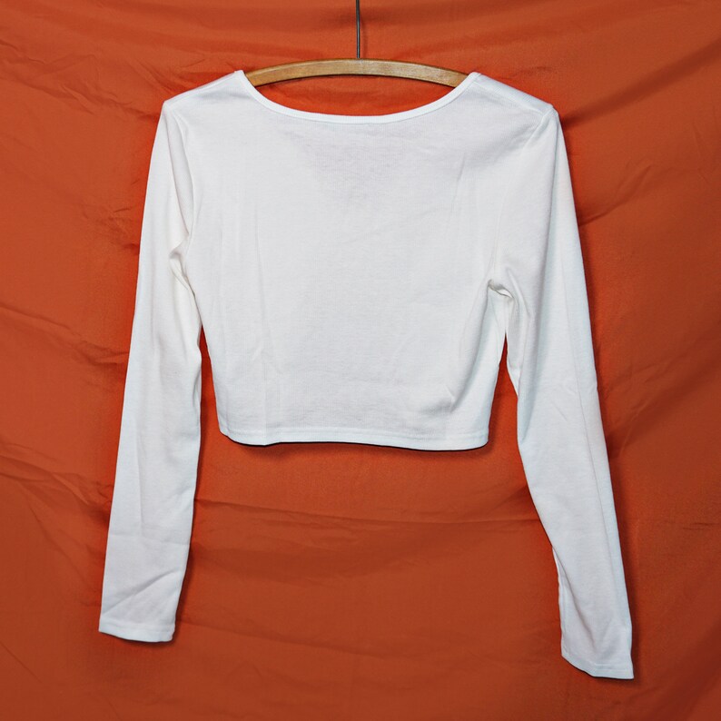 Notched Neck Ribbed Crop Top with a Cherry Bomb Vintage Inspired Graphic