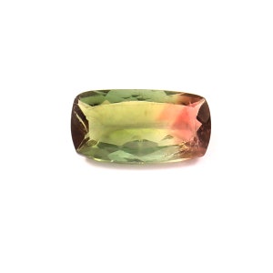 Watermelon Tourmaline Gemstone: 1.40 Carat Cushion Cut, Bio-Color