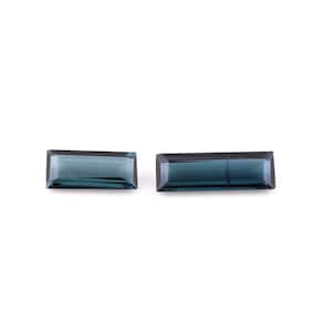 Wonderful Top Quality Natural Tourmaline Blue Color Baguette Shape Faceted Lot Loose Gemstone For Making Jewelry 1.70 Ct 9X4-12X4 MM B-73