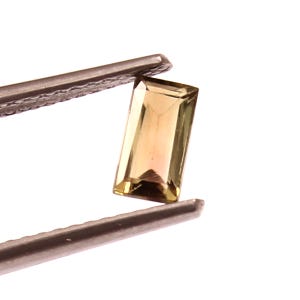 Good Quality Natural Tourmaline Bi Color Baguette Shape Faceted Loose Gemstone Tourmaline For Making Jewelry 0.50 Carat 6X3.3X2.5 MM C-1895