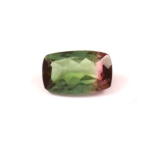 Watermelon Tourmaline Gemstone: 1.15 Carat Cushion Cut Bio-Color