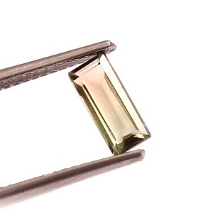 Baguette Cut Watermelon Tourmaline Gemstone: Bi-Color Jewelry Making Stone