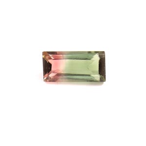 Watermelon Tourmaline Baguette: 0.50 Carat Bi-Color Gemstone (6X3X2.5 MM