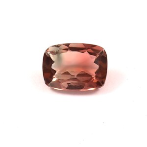 Bi-Color Tourmaline Gemstone: 1.10 Carat Cushion Cut Loose Stone