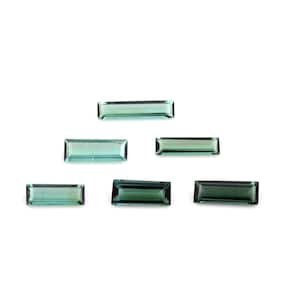 Top Quality 100%Natural Tourmaline Indicolite Color Baguette Shape Faceted Lot Loose Gemstone For Making Jewelry 3.30 Ct 8X3X2-12X3X2 MM B-2
