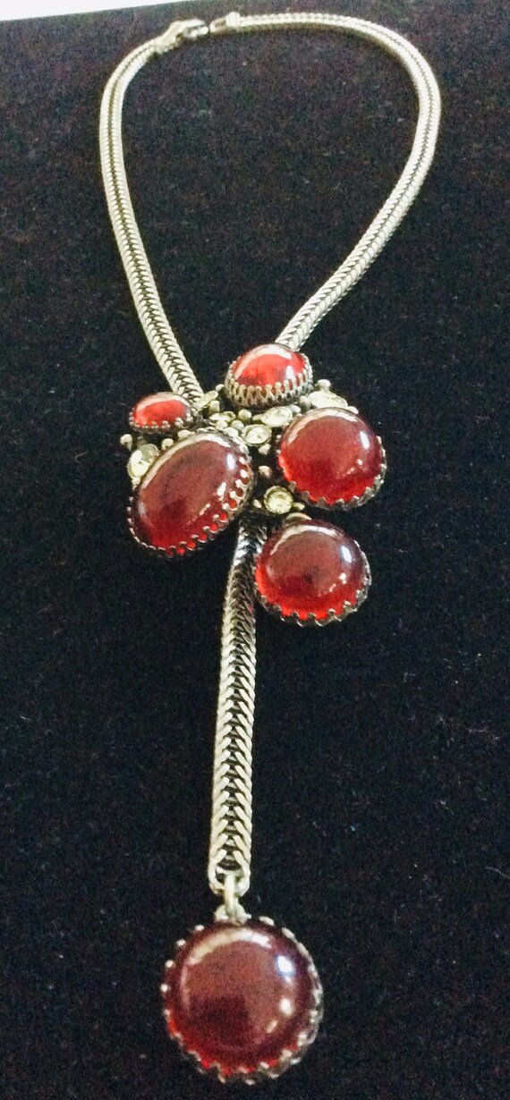 Renaissance Style Rhodium Necklace