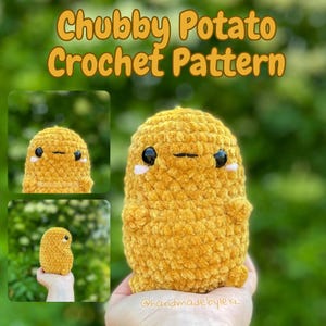 Crochet Pattern Chubby Potato // Tater Tots Crochet Pattern // Potato Pattern // Food Crochet Pattern //