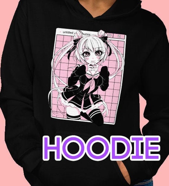 pixel aesthetic original character anime hoodie