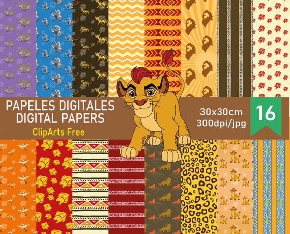 The Lion Guard 16 Digital Papers Free Cliparts Instant - Etsy