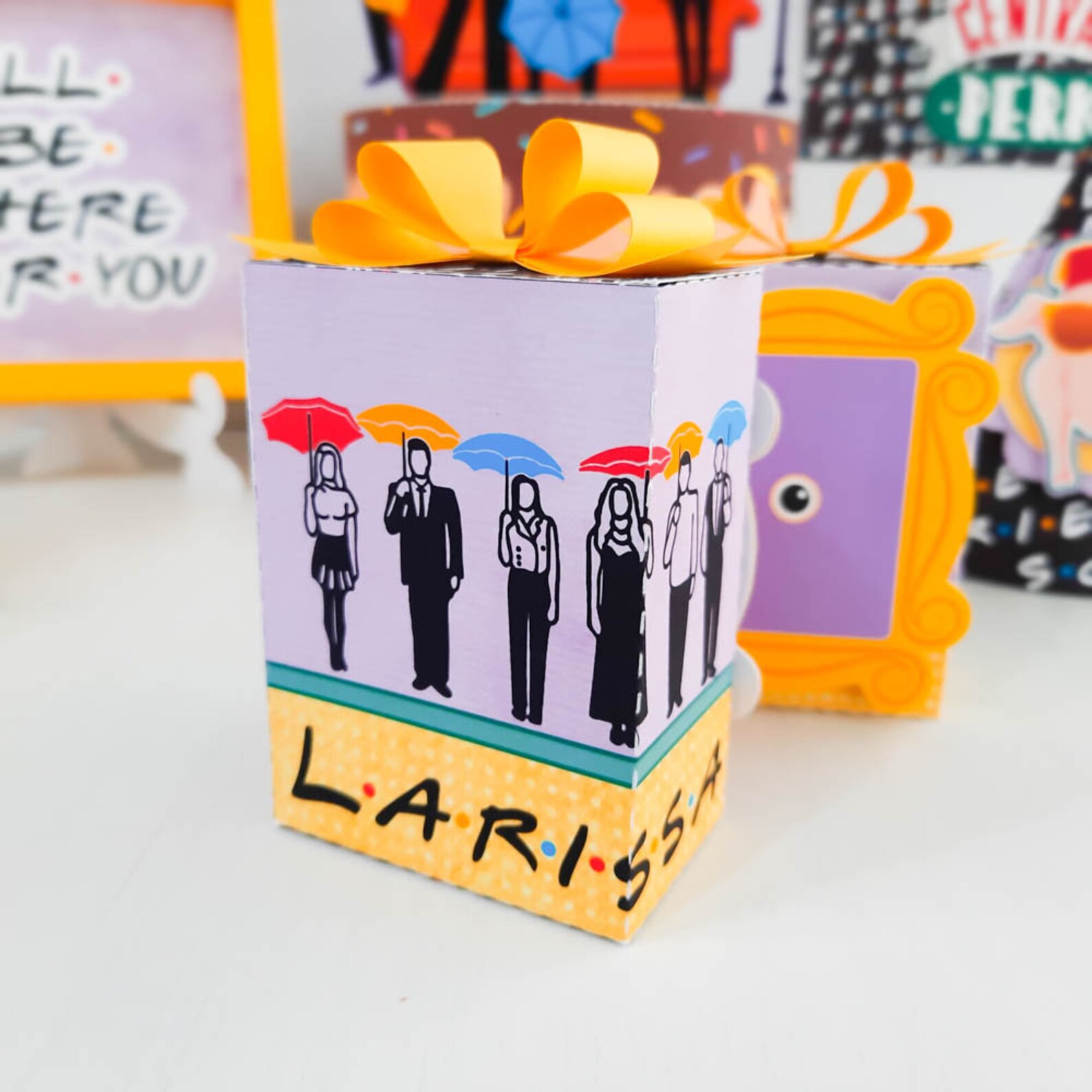 Friends Party Favors Boxes Personalized Birthday Decoration Etsy