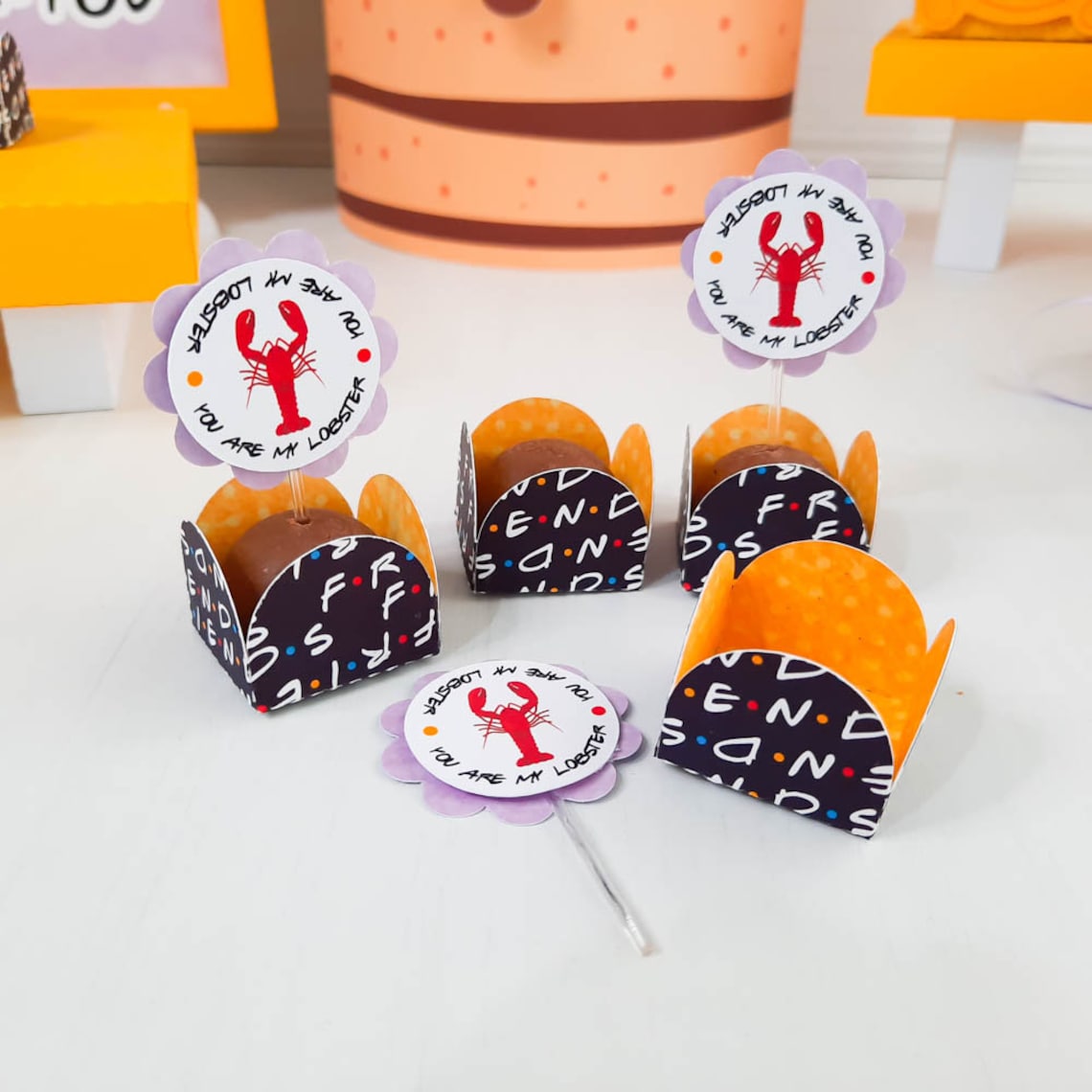 Friends Party Favors Boxes Personalized Birthday Decoration Etsy